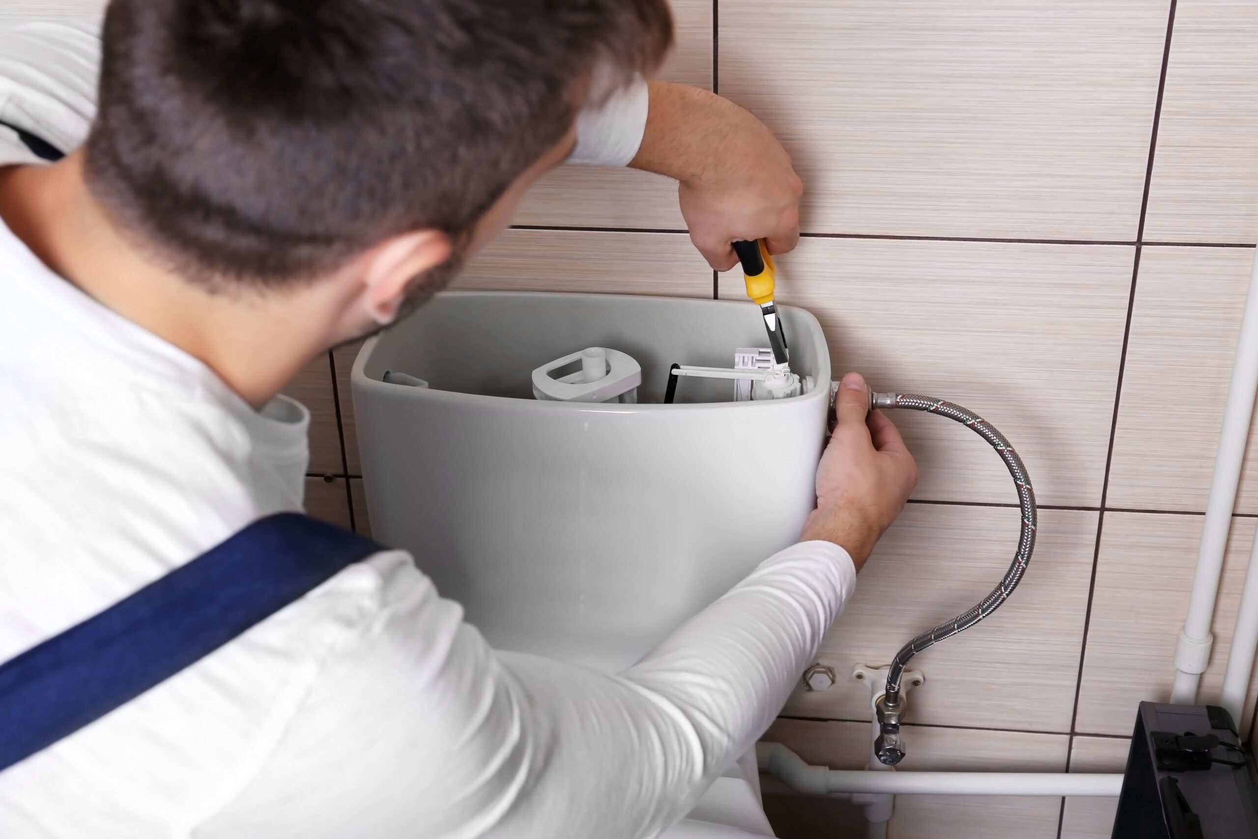 Test du colorant dans le réservoir des toilettes pour fuite WC